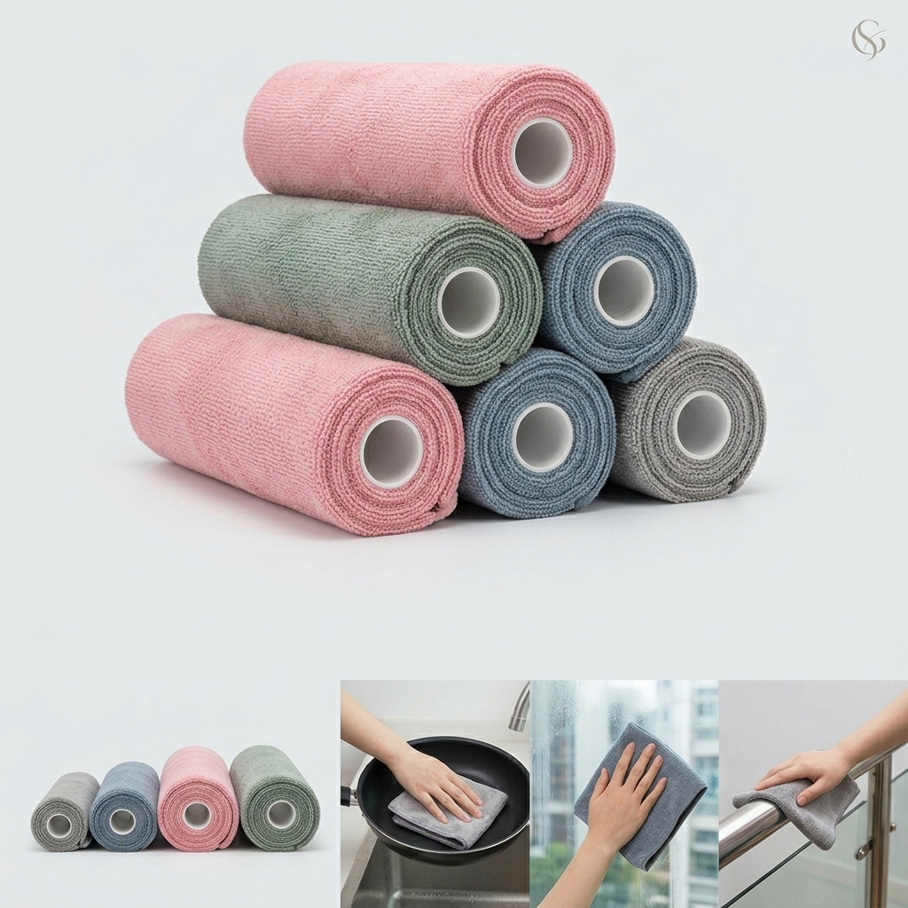 Microfiber Reusable Cleaning Cloth (25 Sheets)